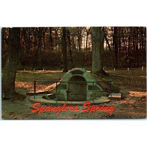 Postcard Vintage Gettysburg Pennsylvania Spanglers Spring Unposted 5.5x3.5